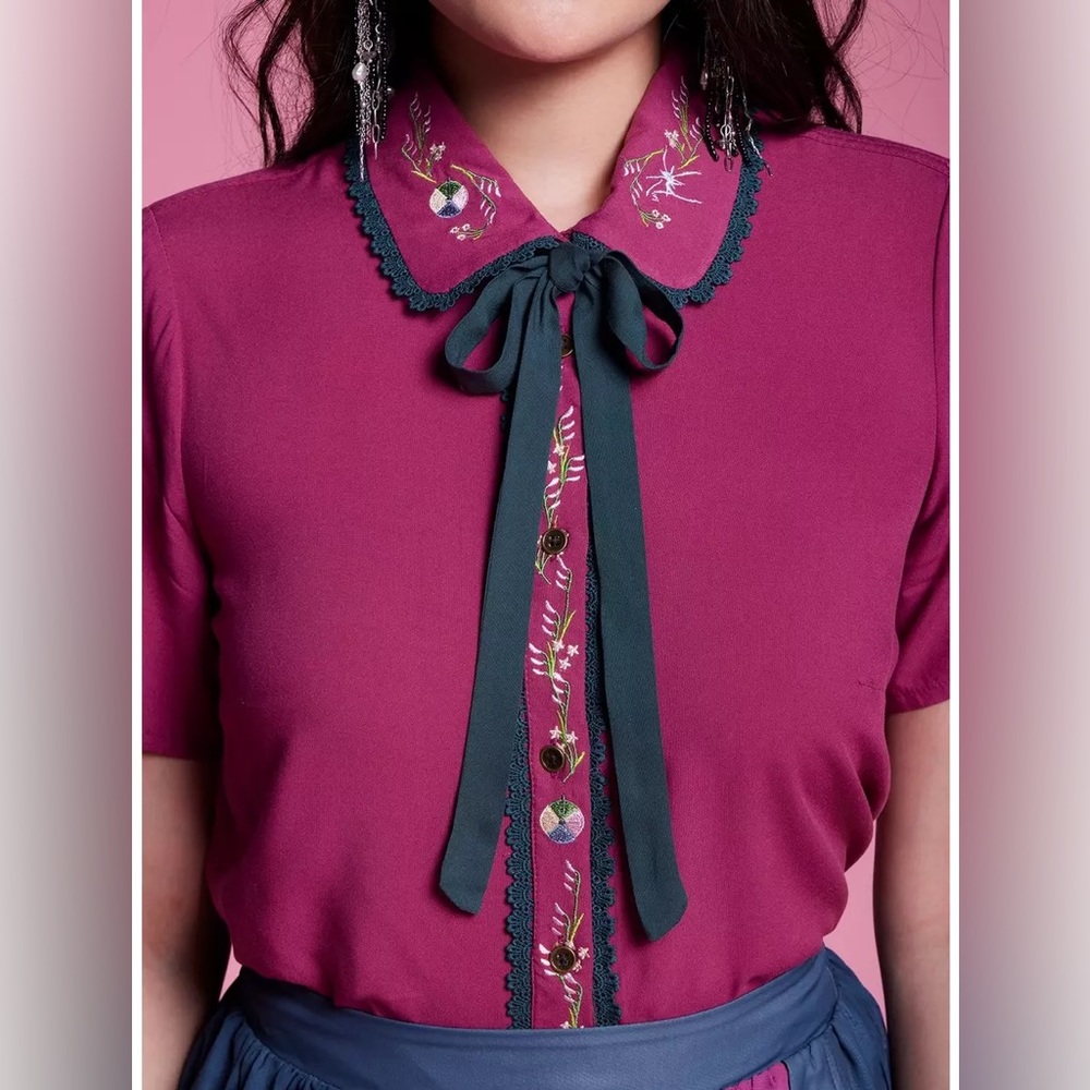 Her Universe Studio Ghibli Howl's Moving Castle Embroidered Button-Up